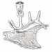 Elk Head Charm Pendant 14k Gold (2.4 Grams) White Gold 14k