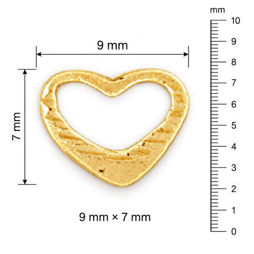 Floating Heart Charm Pendant 14k Gold (0.4 Grams) Yellow Gold 14k