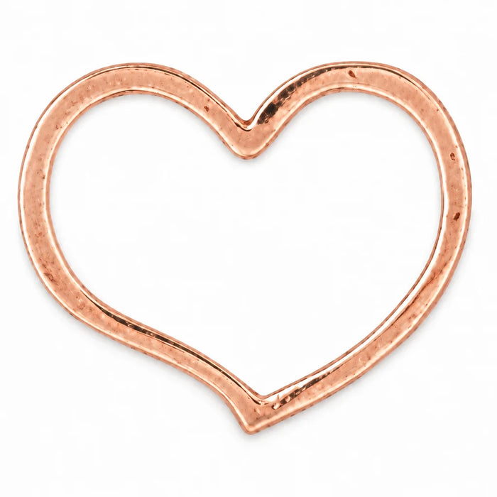 Floating Heart Charm Pendant 14k Gold (0.6 Grams) Rose Gold 14k