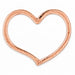 Floating Heart Charm Pendant 14k Gold (0.6 Grams) Rose Gold 14k