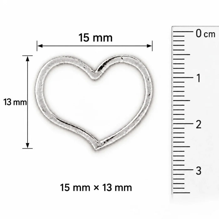 Floating Heart Charm Pendant 14k Gold (0.6 Grams)