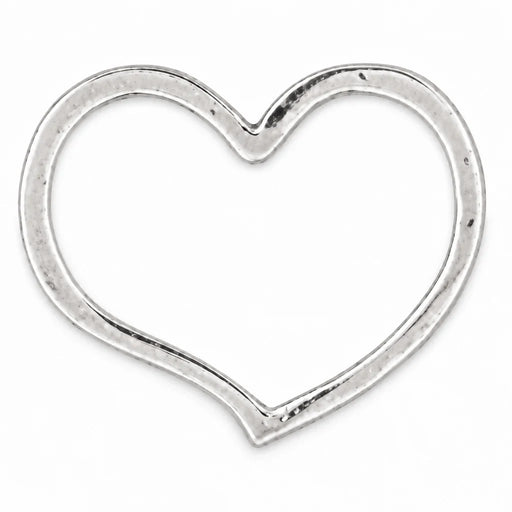 Floating Heart Charm Pendant 14k Gold (0.6 Grams) White Gold 14k