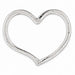 Floating Heart Charm Pendant 14k Gold (0.6 Grams) White Gold 14k