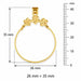 Flower Charm Holder Charm Pendant 14k Gold (1.4 Grams) Yellow Gold 14k