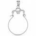 Flower Charm Holder Charm Pendant 14k Gold (1.5 Grams) White Gold 14k