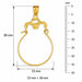 Flower Charm Holder Charm Pendant 14k Gold (1.5 Grams) Yellow Gold 14k