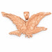 Flying Eagle Charm Pendant 14k Gold (12.2 Grams) Rose Gold 14k