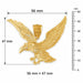 Flying Eagle Charm Pendant 14k Gold (13.1 Grams) Yellow Gold 14k