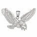Flying Eagle Charm Pendant 14k Gold (13.2 Grams) White Gold 14k