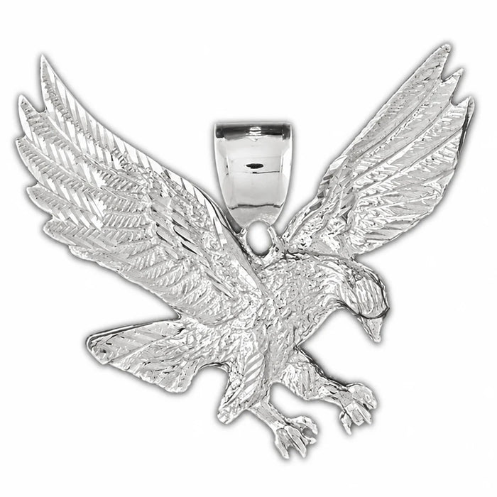 Flying Eagle Charm Pendant 14k Gold (14.7 Grams) White Gold 14k