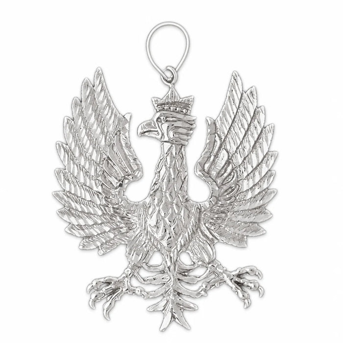 Flying Eagle Charm Pendant 14k Gold (17.1 Grams) White Gold 14k