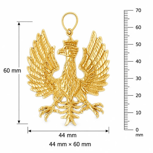 Flying Eagle Charm Pendant 14k Gold (17.1 Grams) Yellow Gold 14k