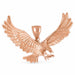 Flying Eagle Charm Pendant 14k Gold (17.2 Grams) Rose Gold 14k