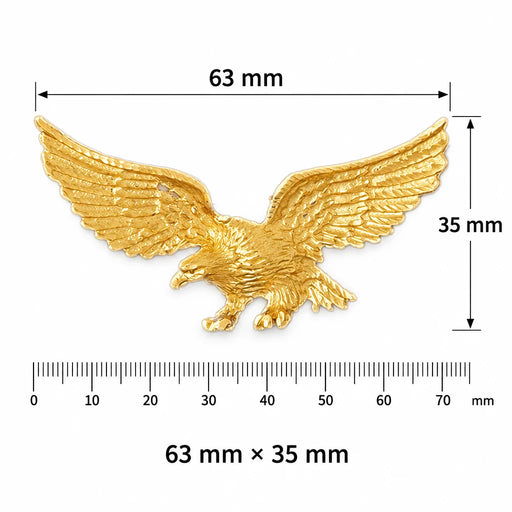 Flying Eagle Charm Pendant 14k Gold (17 Grams) Yellow Gold 14k