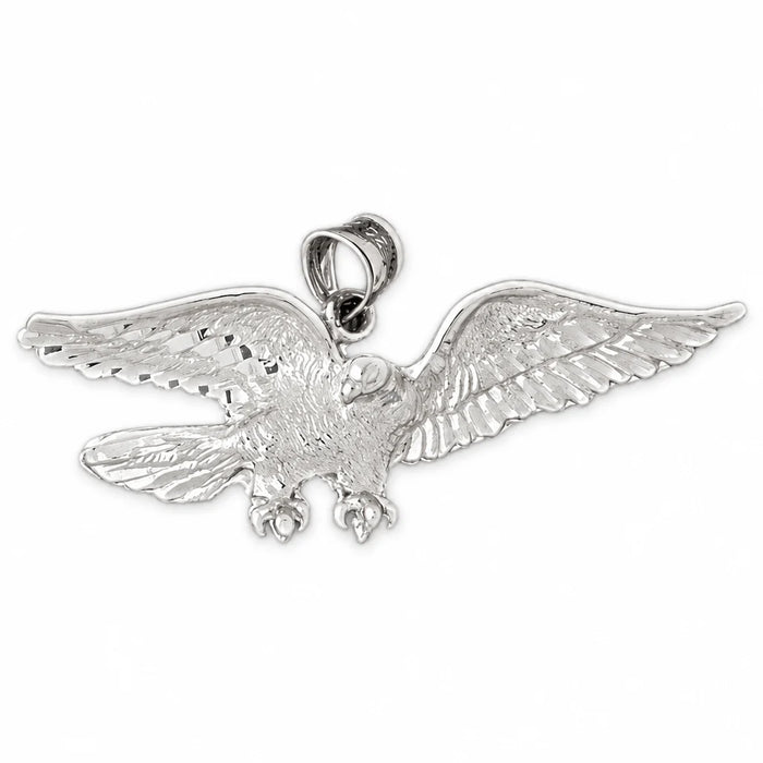 Flying Eagle Charm Pendant 14k Gold (8.8 Grams) White Gold 14k