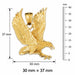 Flying Eagle Charm Pendant 14k Gold (8.9 Grams) Yellow Gold 14k