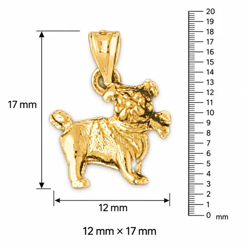 French Bulldog Dog Charm Pendant 14k Gold (3.4 Grams) Yellow Gold 14k