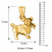 French Bulldog Dog Charm Pendant 14k Gold (3.4 Grams) Yellow Gold 14k