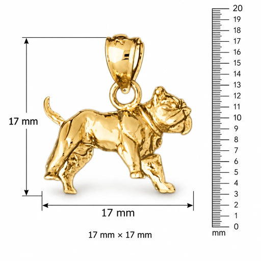 French Bulldog Dog Charm Pendant 14k Gold (4.5 Grams) Yellow Gold 14k