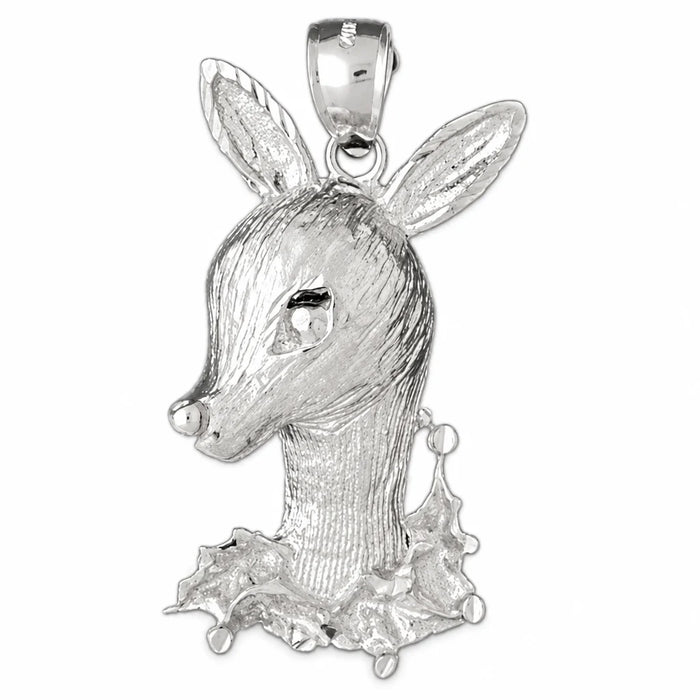 Gazelle Head Charm Pendant 14k Gold White Gold 14k