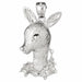 Gazelle Head Charm Pendant 14k Gold White Gold 14k