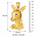 Gazelle Head Charm Pendant 14k Gold Yellow Gold 14k