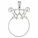 Heart Charm Holder Charm Pendant 14k Gold (1.7 Grams) White Gold 14k
