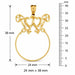 Heart Charm Holder Charm Pendant 14k Gold (1.7 Grams) Yellow Gold 14k