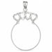Heart Charm Holder Charm Pendant 14k Gold (1.8 Grams) White Gold 14k