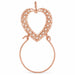 Heart Charm Holder Charm Pendant 14k Gold (3.1 Grams) Rose Gold 14k