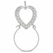 Heart Charm Holder Charm Pendant 14k Gold (3.1 Grams) White Gold 14k