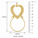 Heart Charm Holder Charm Pendant 14k Gold (3.1 Grams) Yellow Gold 14k