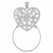 Heart Charm Holder Charm Pendant 14k Gold (3.9 Grams) White Gold 14k
