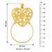 Heart Charm Holder Charm Pendant 14k Gold (3.9 Grams) Yellow Gold 14k