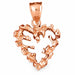 Heart Charm Pendant 14k Gold (6 Grams) Rose Gold 14k
