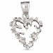 Heart Charm Pendant 14k Gold (6 Grams) White Gold 14k