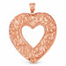Heart Charm Pendant 14k Gold (9.5 Grams) Rose Gold 14k