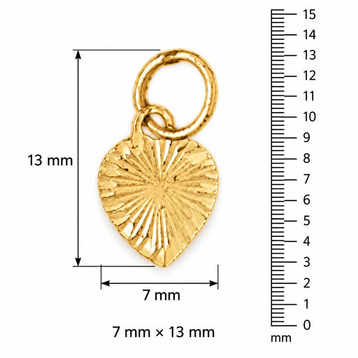 Heart Charm Pendant 14k White Gold Yellow Gold 14k