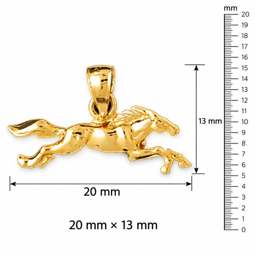 Horse Charm Pendant 14k Gold (1.4 Grams) Yellow Gold 14k