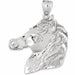 Horse Head Charm Pendant 14k Gold (10.9 Grams) White Gold 14k