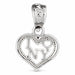 I Love NY Heart Charm Pendant 14k Gold White Gold 14k