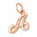 Initial A Charm Pendant 14k Gold (0.8 Grams) Rose Gold 14k