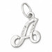 Initial A Charm Pendant 14k Gold (0.8 Grams) White Gold 14k