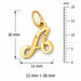 Initial A Charm Pendant 14k Gold (0.8 Grams) Yellow Gold 14k