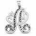 Initial A Charm Pendant 14k Gold (2.7 Grams) White Gold 14k