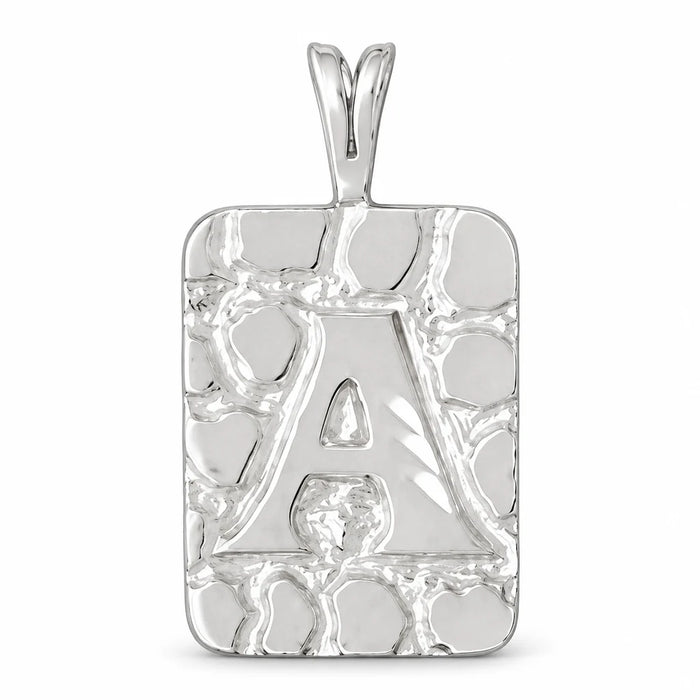 Initial A Charm Pendant 14k Gold (2.8 Grams) White Gold 14k