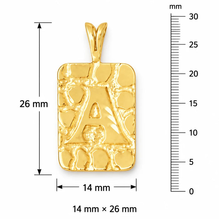 Initial A Charm Pendant 14k Gold (2.8 Grams) Yellow Gold 14k