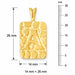 Initial A Charm Pendant 14k Gold (2.8 Grams) Yellow Gold 14k