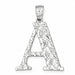 Initial A Charm Pendant 14k Gold (2 Grams) White Gold 14k