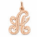 Initial A Classic Charm Pendant 14k Gold (1 Grams) Rose Gold 14k